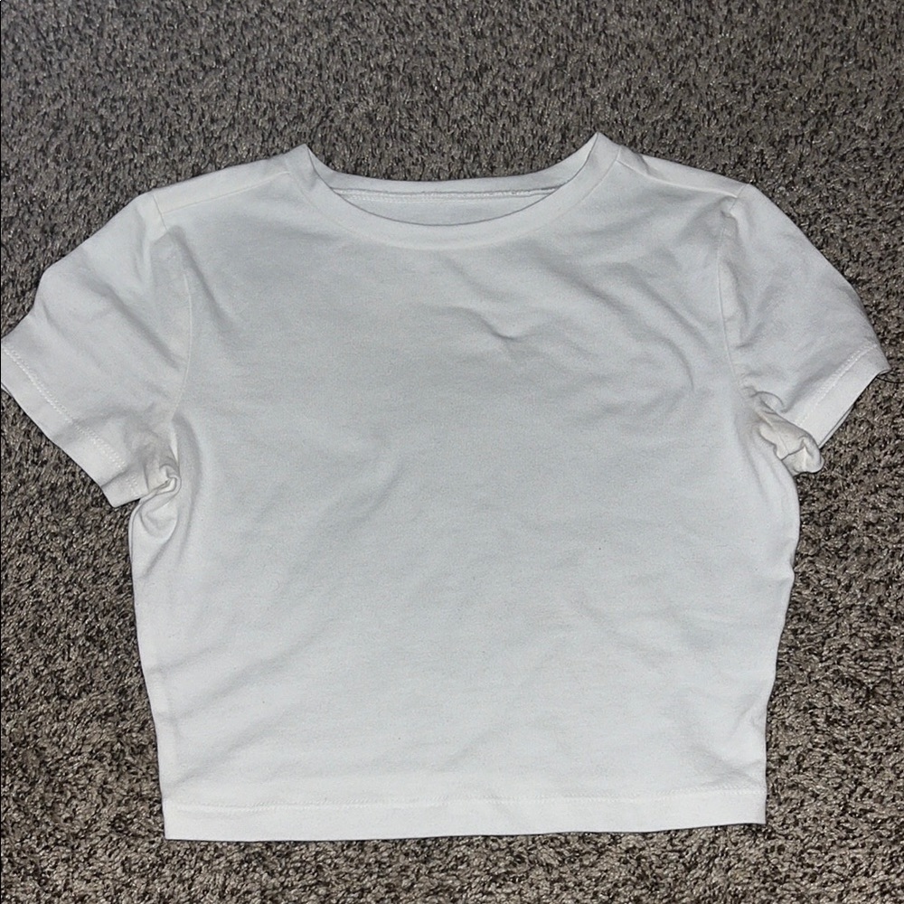 WILD FABLE White Cropped T-Shirt